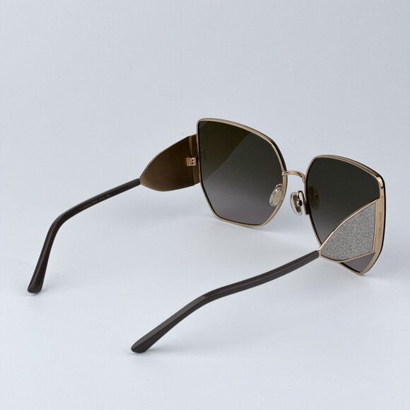 Jimmy Choo Women Gold Mud Brown Butterfly BRAND NEW SUnglasses RIVER/S 0763 - Picture 7 of 11